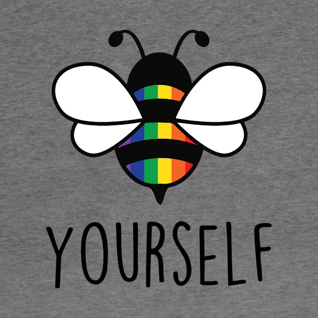 Cute Bee YourSelf Gay Bee Pride LGBT Rainbow Gift by Lones Eiless